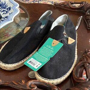 OluKai Black Canvas Women's Flats